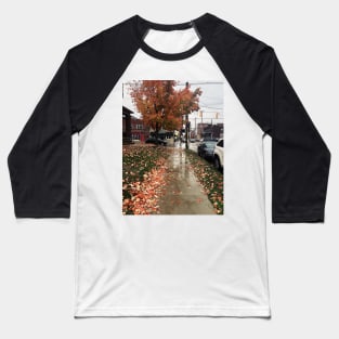 Rainy Autumn Day in Columbus, Ohio Baseball T-Shirt